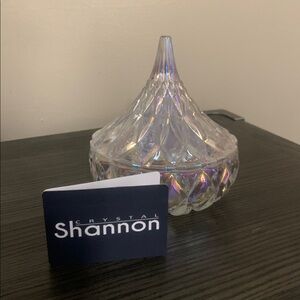 Hershey's Kisses Crystal carnival style iridescent  Dish 1 26 valentine ready